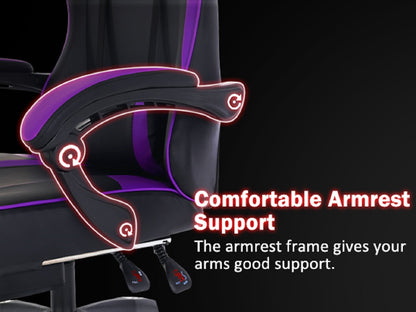Ergonomic Gaming Chair For Adults, Adjustable Lumbar Backrest Office Chair