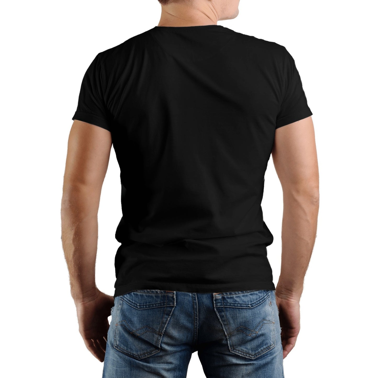 Cartoon Polar Bear Men's Pure Cotton T-shirt - Casual Round Neck, Slightly Elastic, Suitable For Four Seasons Knitted Fabric, Classic Fit Adult Shirt, Couple's Shirt