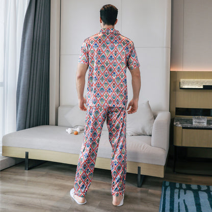 Men's Ice Silk Double Short Suit